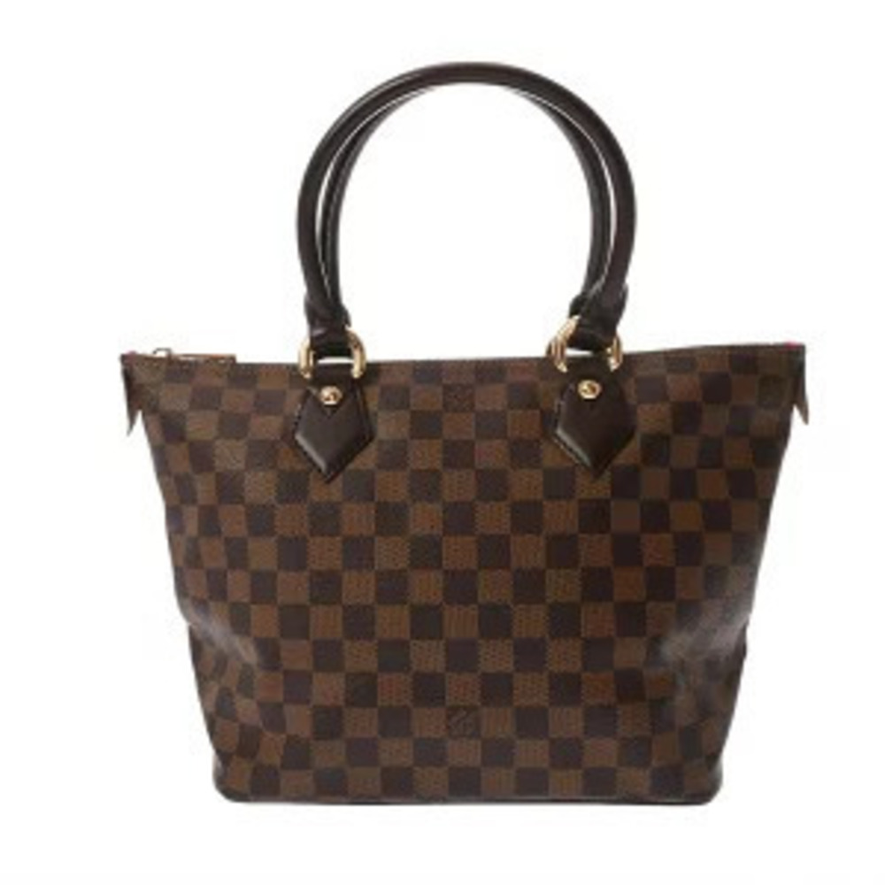 Louis Vuitton Damier Saleya Canvas Top Handle Bag Brown